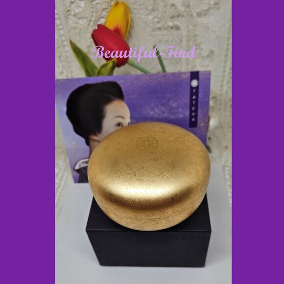 Tatcha Gold Round Trinket  Box - Picture 1 of 6